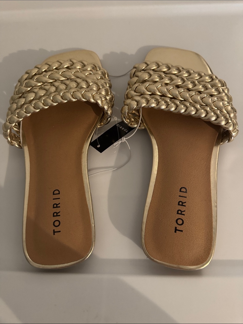 torrid Gold Braided Slip-On Mules